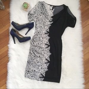 Cold Shoulder Bodycon Cocktail Dress BCBGMAXAZRIA